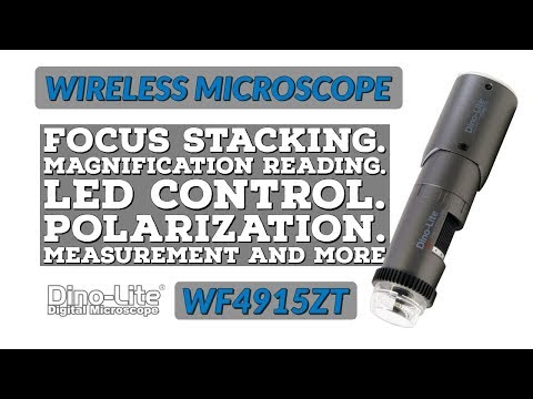 Microscopio inalámbrico Dino-Lite WF4915ZT con apilamiento de enfoque EDOF, AMR y FLC